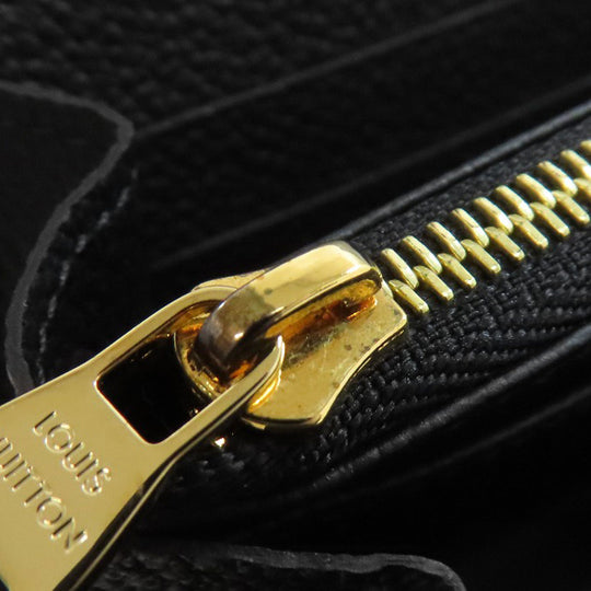 LOUIS VUITTON Long Wallet Purse M80496 Ann Platt black Portefeuille Sara Women Used Authentic