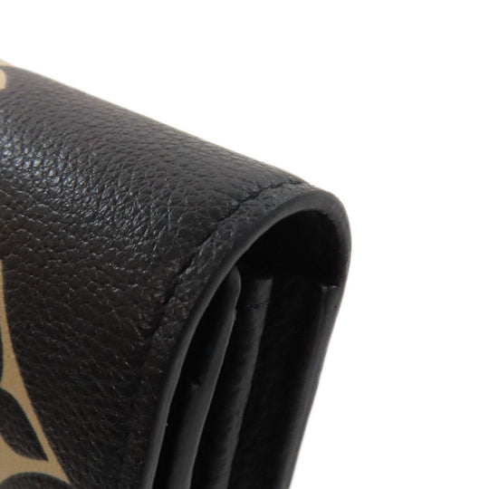 LOUIS VUITTON Long Wallet Purse M80496 Ann Platt black Portefeuille Sara Women Used Authentic