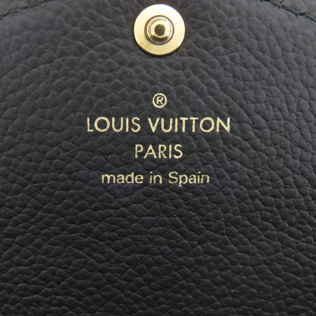 LOUIS VUITTON Long Wallet Purse M80496 Ann Platt black Portefeuille Sara Women Used Authentic