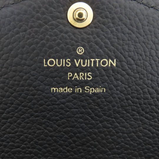 LOUIS VUITTON Long Wallet Purse M80496 Ann Platt black Portefeuille Sara Women Used Authentic
