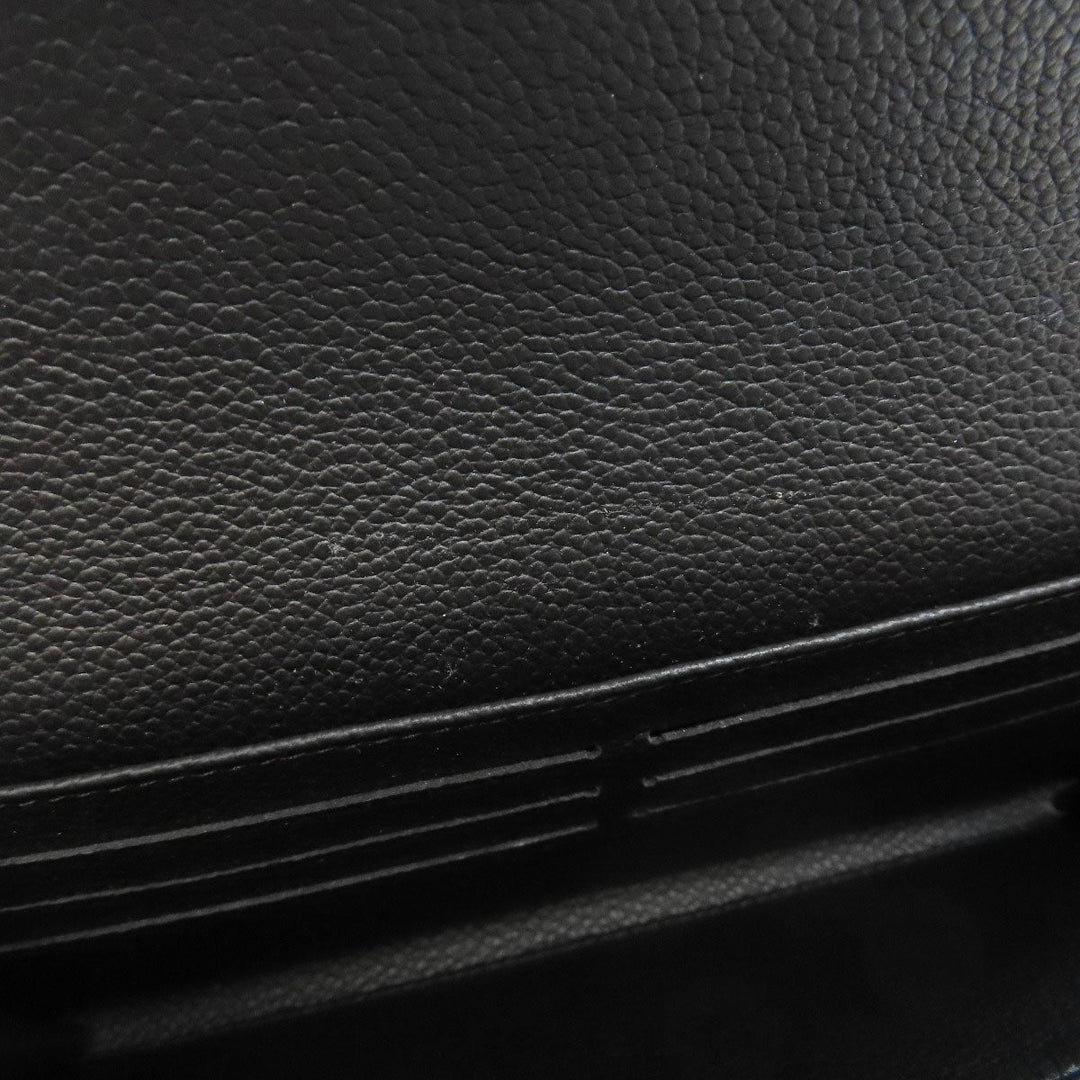 LOUIS VUITTON Long Wallet Purse M80496 Ann Platt black Portefeuille Sara Women Used Authentic
