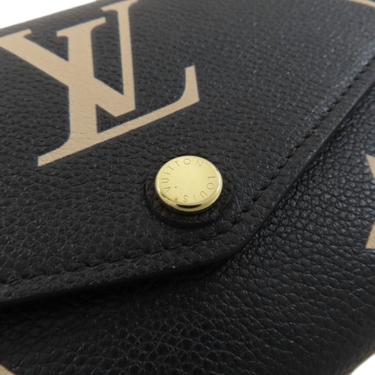 LOUIS VUITTON Long Wallet Purse M80496 Ann Platt black Portefeuille Sara Women Used Authentic
