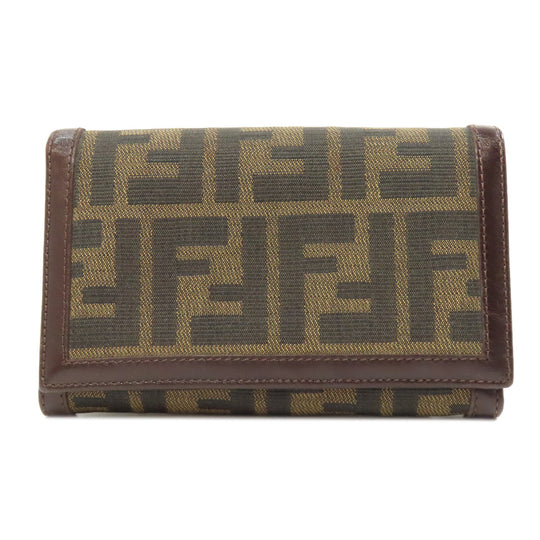 FENDI Bifold Wallet canvas Brown Zucca Pattern