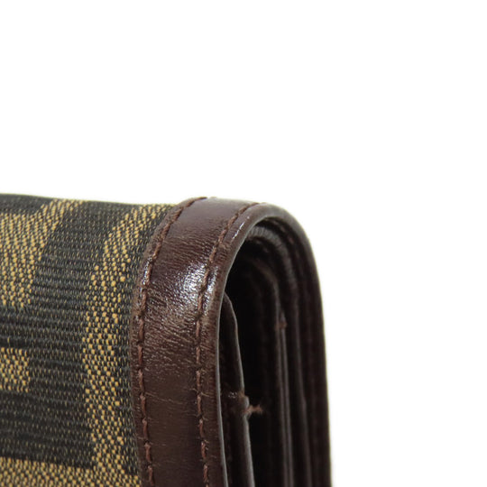 FENDI Bifold Wallet canvas Brown Zucca Pattern