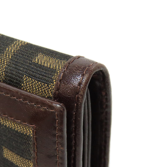 FENDI Bifold Wallet canvas Brown Zucca Pattern