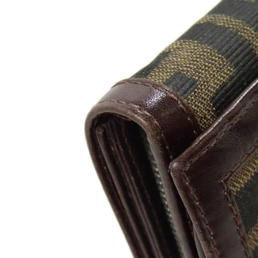FENDI Bifold Wallet canvas Brown Zucca Pattern
