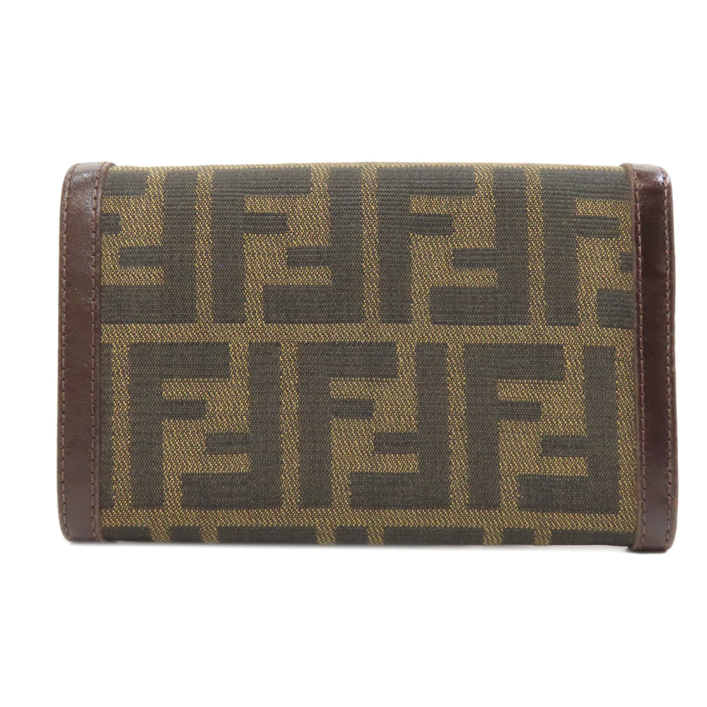 FENDI Bifold Wallet canvas Brown Zucca Pattern