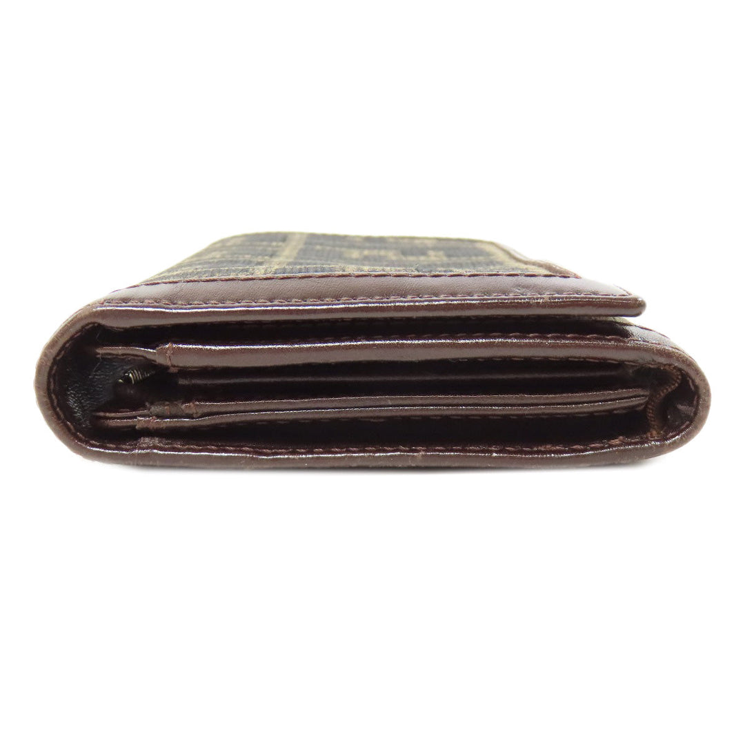 FENDI Bifold Wallet canvas Brown Zucca Pattern