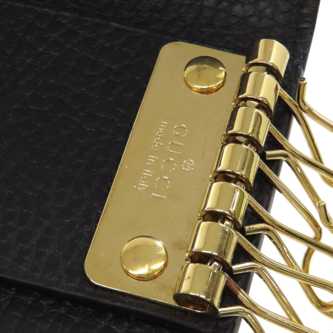 GUCCI Key case Key holder  456118 PVC, Leather Brown Double G GG Marmont Women Used Authentic