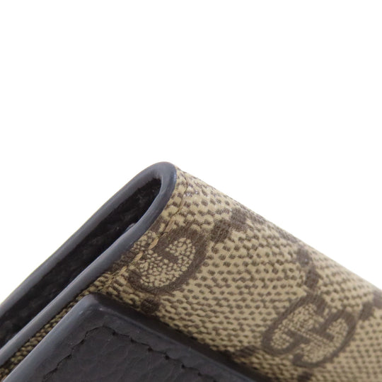GUCCI Key case Key holder  456118 PVC, Leather Brown Double G GG Marmont Women Used Authentic