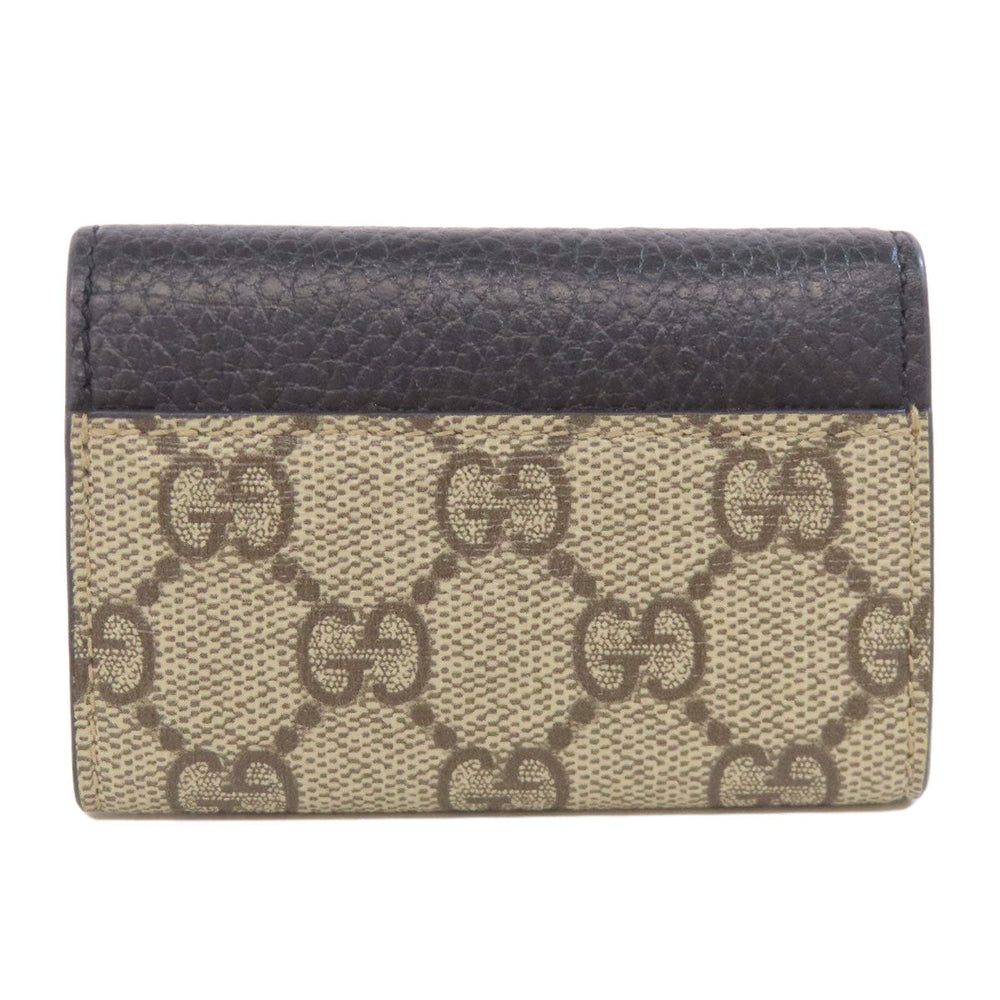 GUCCI Key case Key holder  456118 PVC, Leather Brown Double G GG Marmont Women Used Authentic