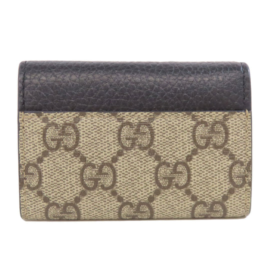 GUCCI Key case Key holder  456118 PVC, Leather Brown Double G GG Marmont Women Used Authentic