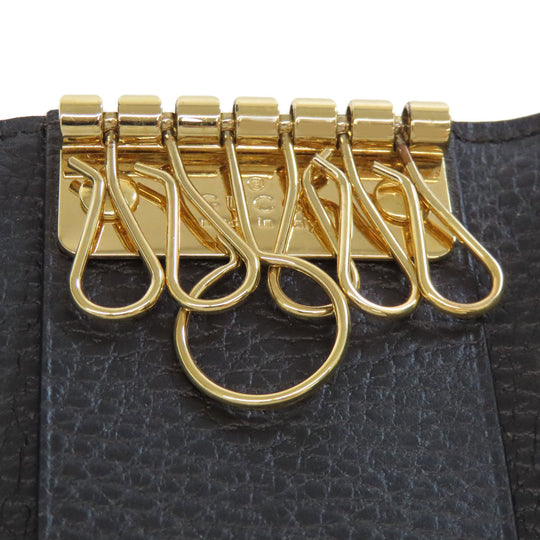 GUCCI Key case Key holder  456118 PVC, Leather Brown Double G GG Marmont Women Used Authentic