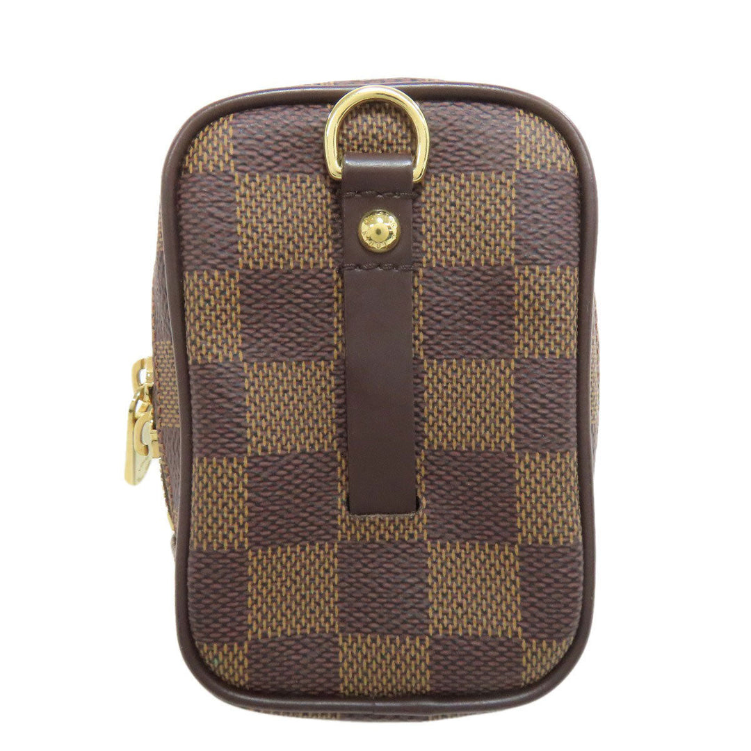 LOUIS VUITTON Accessory pouch N61738 Damier canvas Brown Etui Okapi PM Women Used Authentic