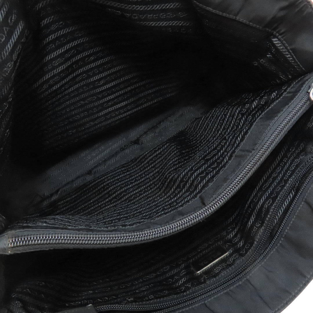 PRADA Tote Bag Nylon black logoMetal