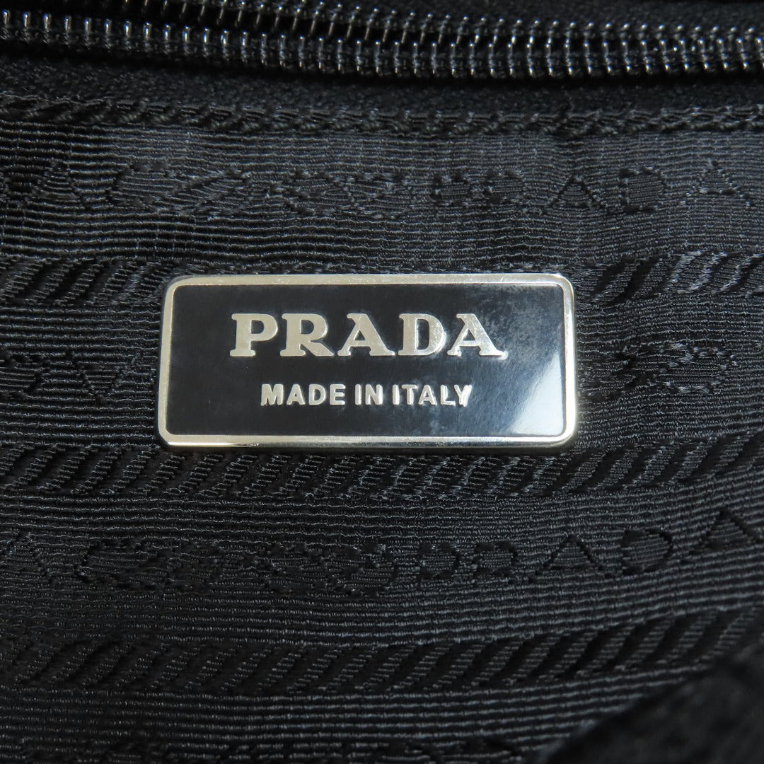 PRADA Tote Bag Nylon black logoMetal
