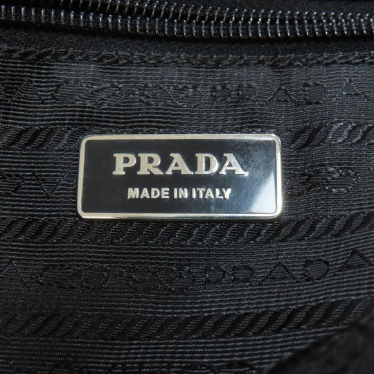 PRADA Tote Bag Nylon black logoMetal