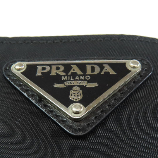 PRADA Tote Bag Nylon black logoMetal