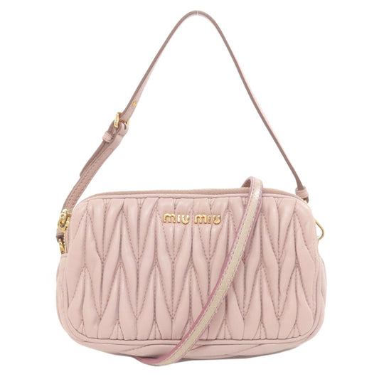 MIUMIU Handbag Calfskin pink Materasse 2WAY Women Used Authentic