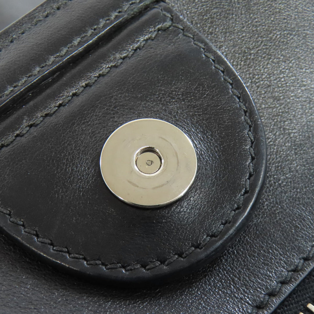 MIUMIU Tote Bag leather black logo studs