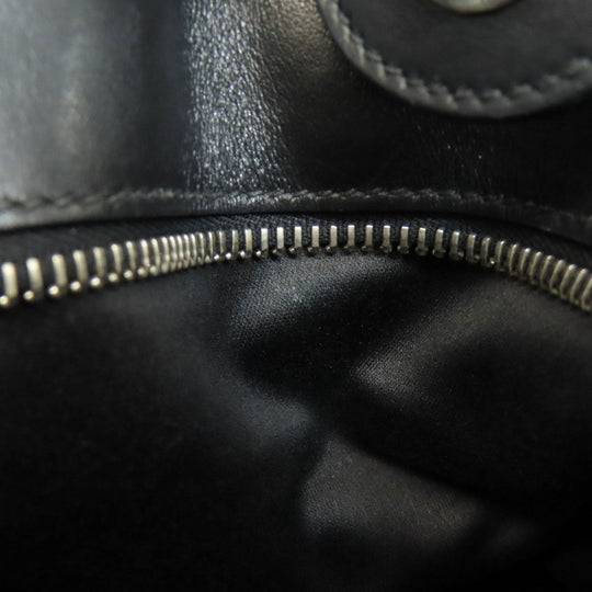 MIUMIU Tote Bag leather black logo studs