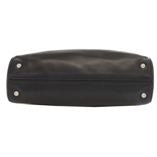 MIUMIU Tote Bag leather black logo studs