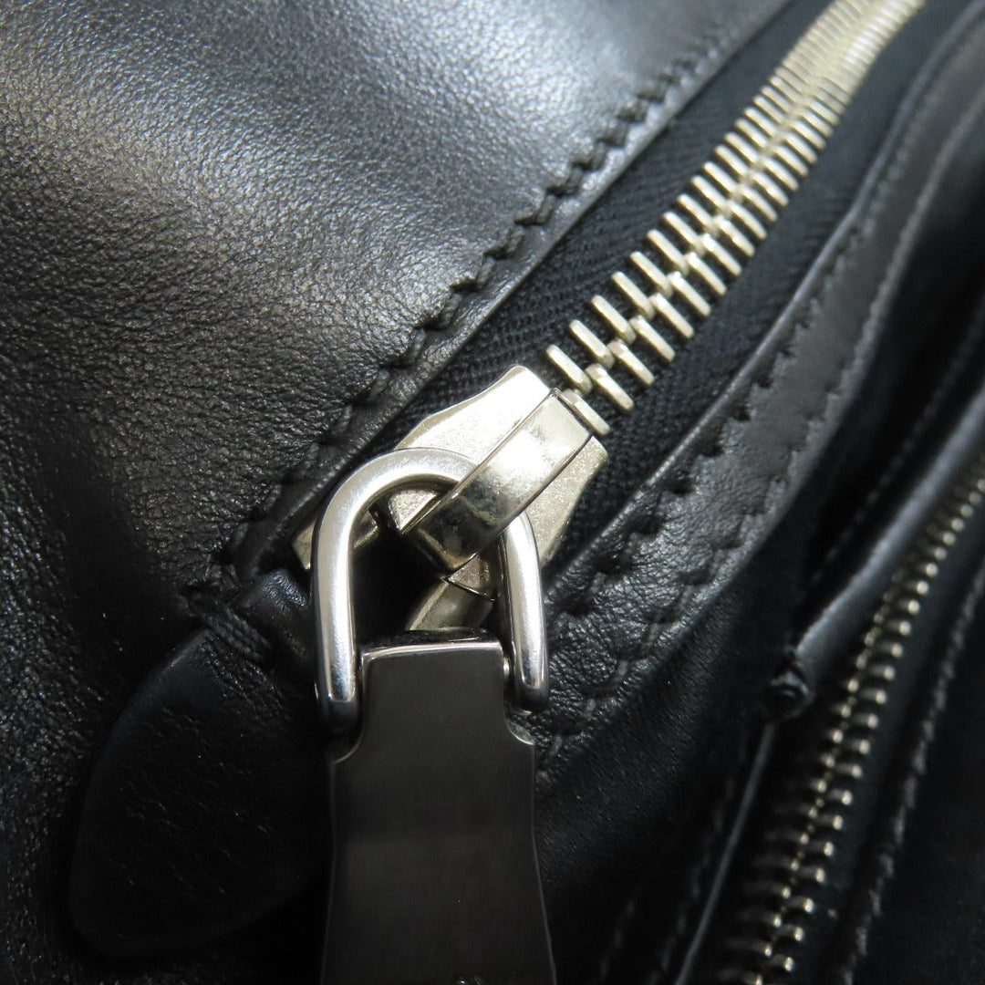 MIUMIU Tote Bag leather black logo studs