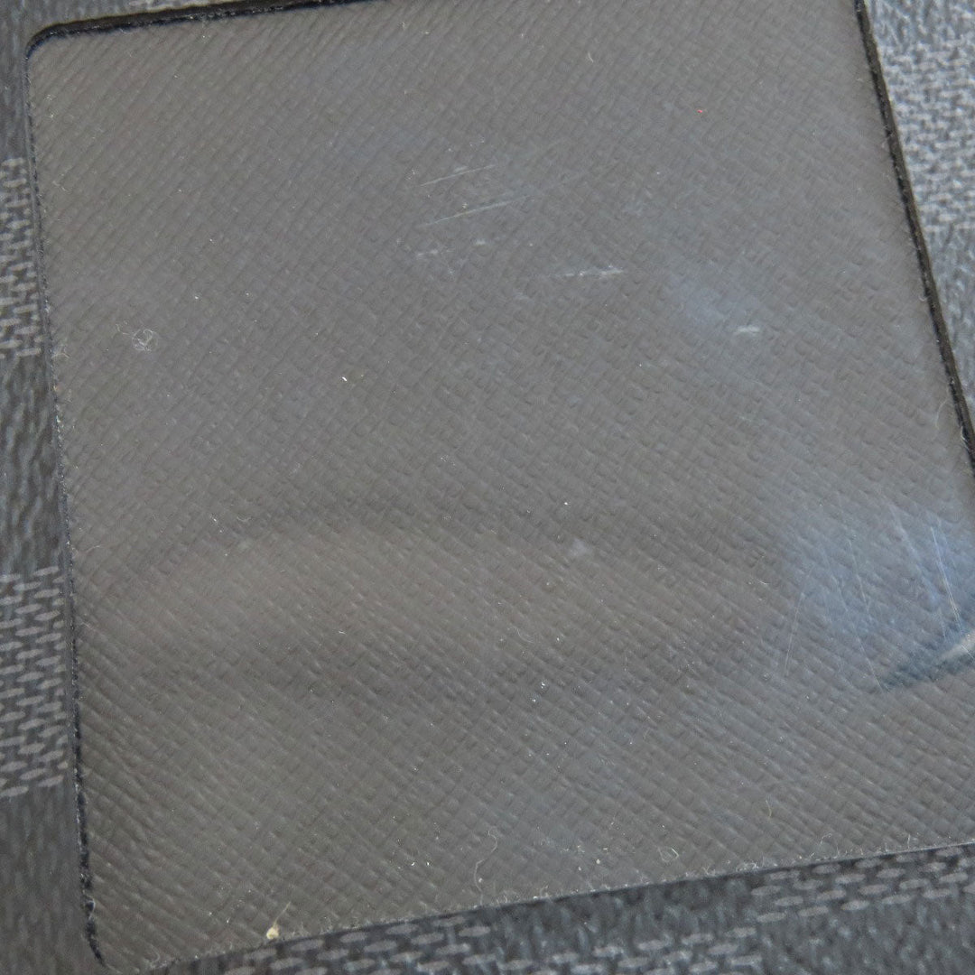 LOUIS VUITTON Bifold Wallet N60053 Damier canvas gray Portefeuille Amerigo NM mens Used Authentic