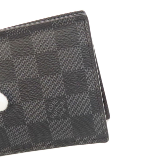 LOUIS VUITTON Bifold Wallet N60053 Damier canvas gray Portefeuille Amerigo NM mens Used Authentic