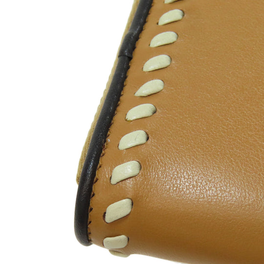 PRADA Long Wallet Purse 1M0506 Calfskin Brown Zip Around