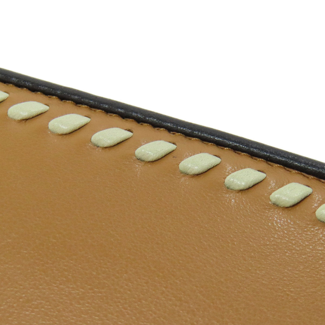 PRADA Long Wallet Purse 1M0506 Calfskin Brown Zip Around