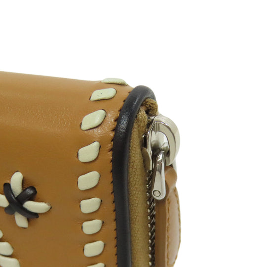 PRADA Long Wallet Purse 1M0506 Calfskin Brown Zip Around