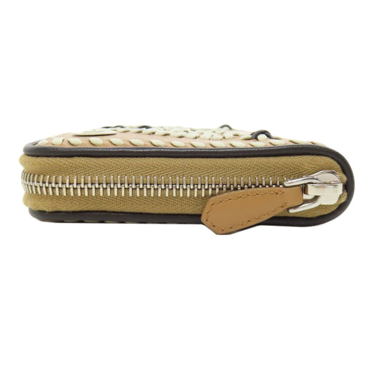 PRADA Long Wallet Purse 1M0506 Calfskin Brown Zip Around