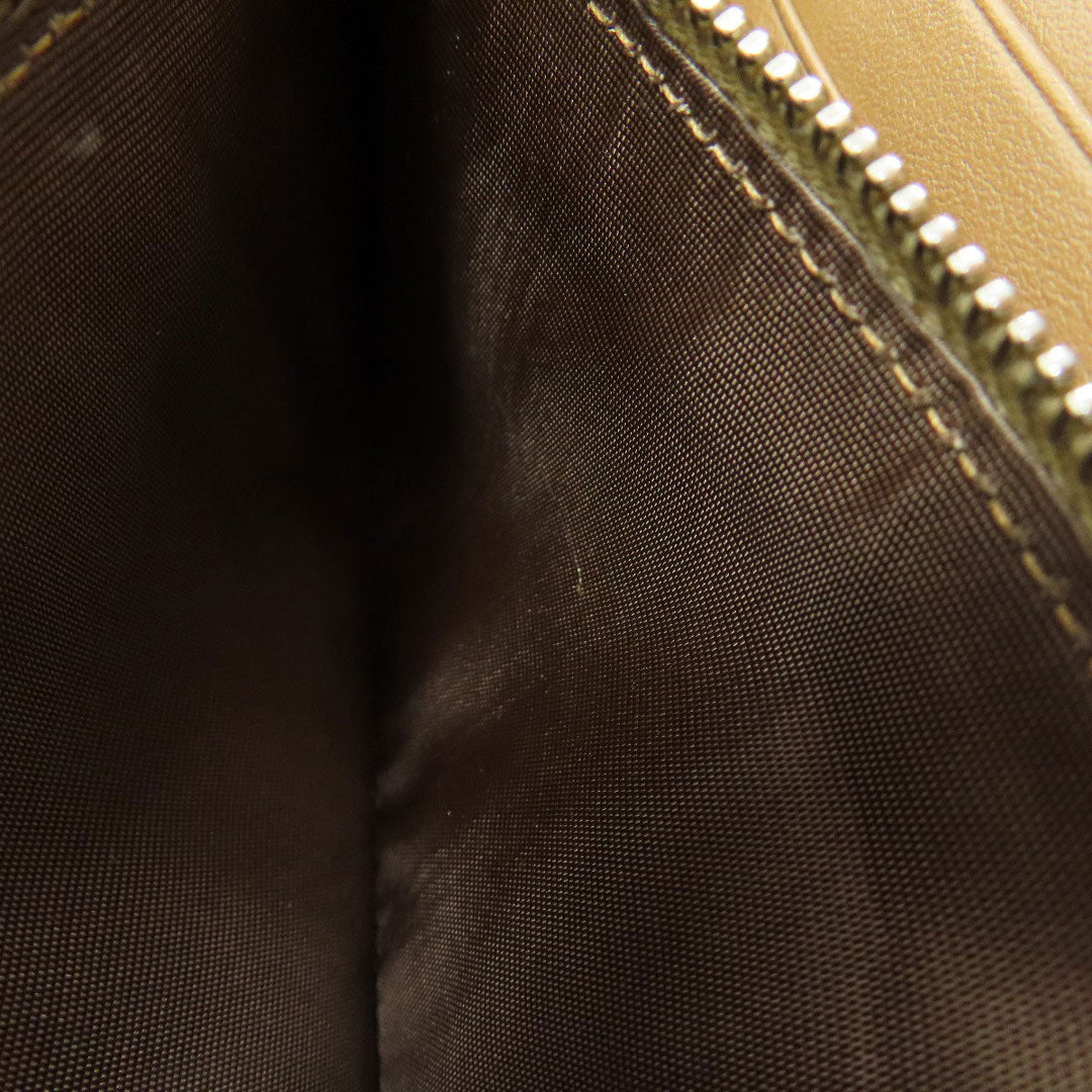 PRADA Long Wallet Purse 1M0506 Calfskin Brown Zip Around