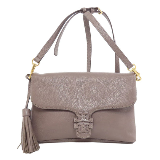 Tory Burch Shoulder Bag leather Brown logo