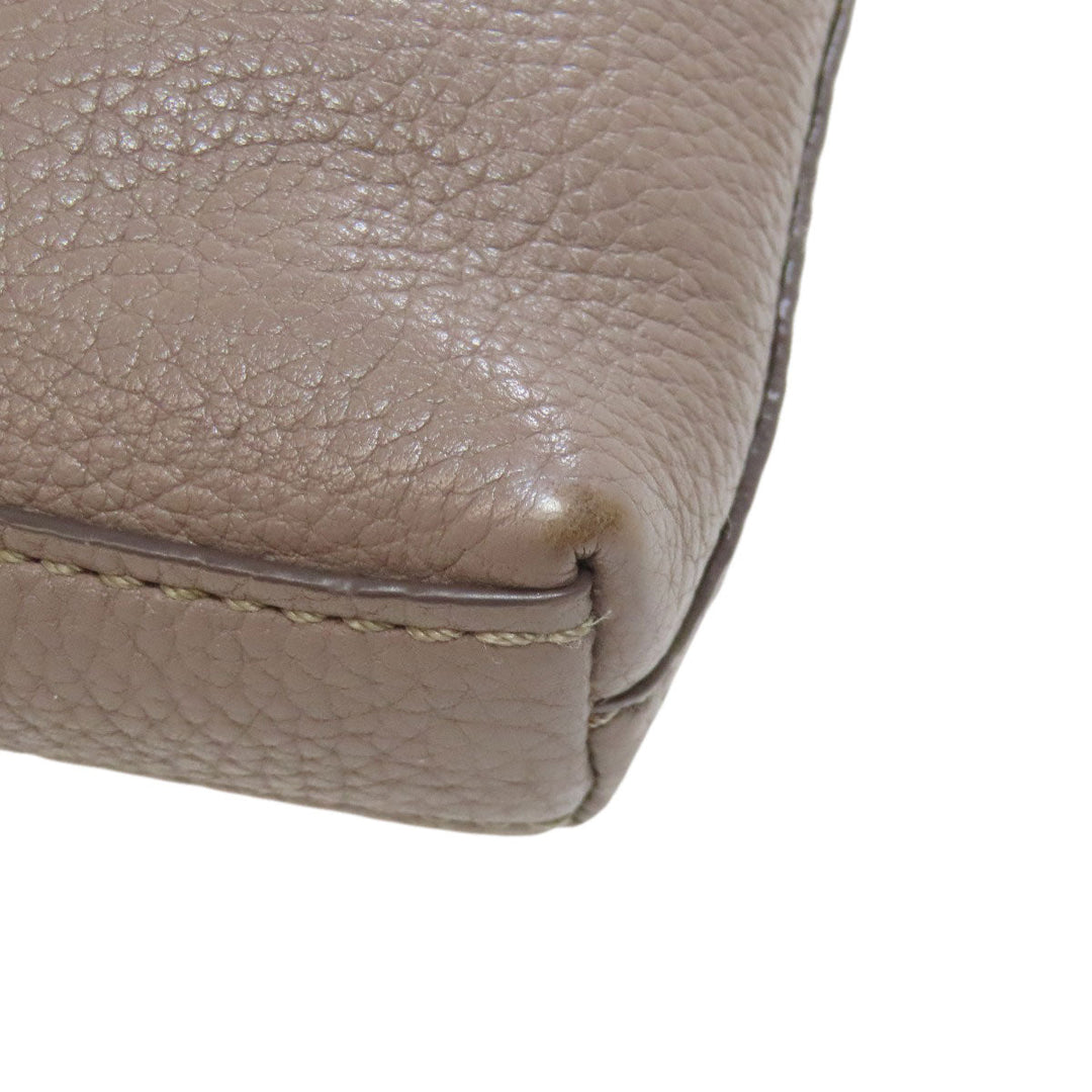 Tory Burch Shoulder Bag leather Brown logo