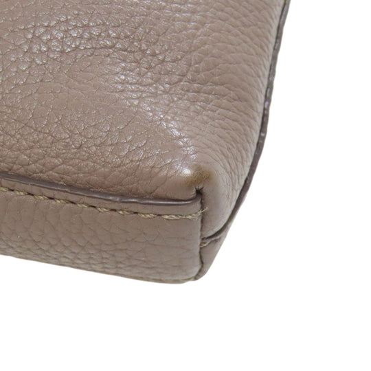 Tory Burch Shoulder Bag leather Brown logo