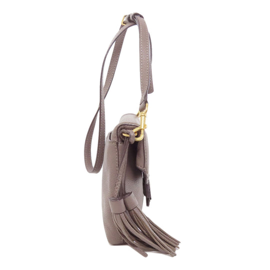 Tory Burch Shoulder Bag leather Brown logo