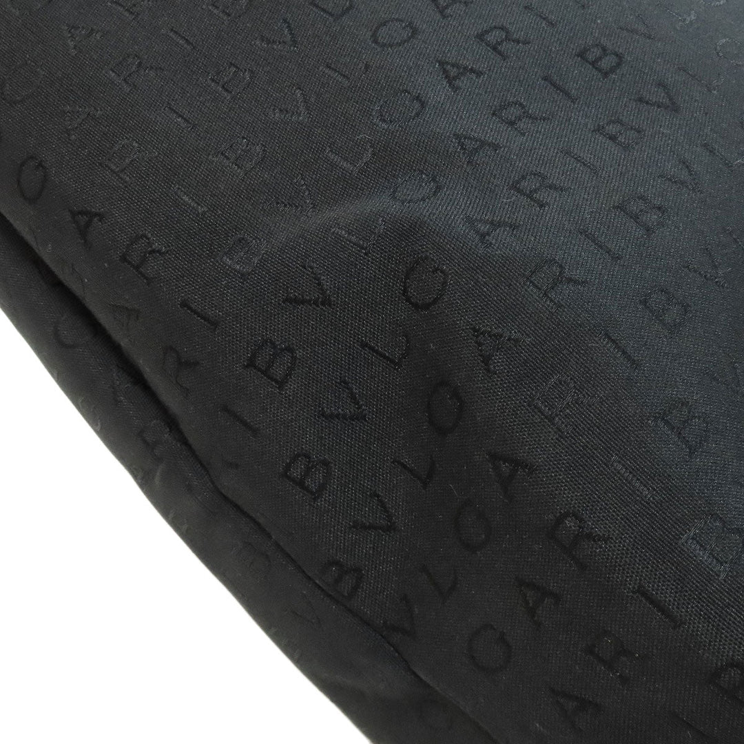 BVLGARI Tote Bag canvas black Logo mania