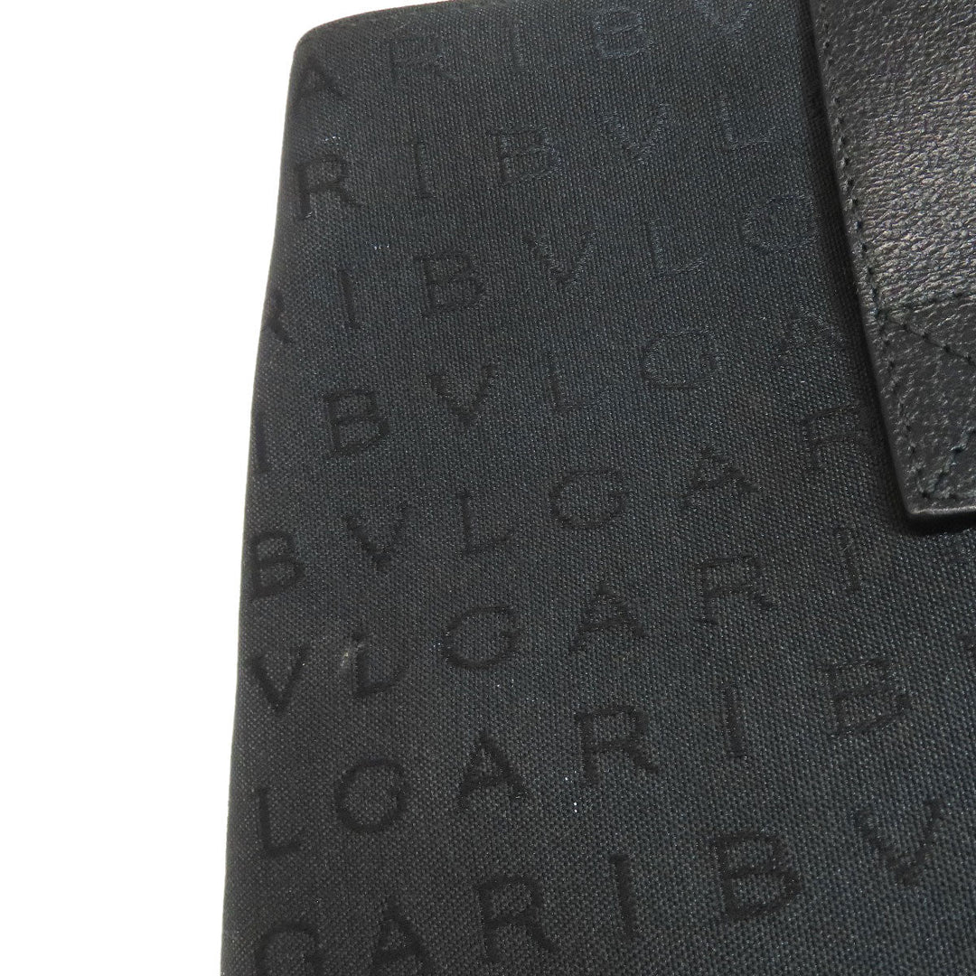 BVLGARI Tote Bag canvas black Logo mania