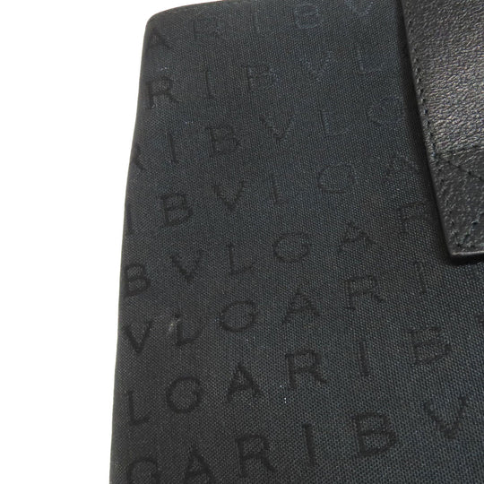 BVLGARI Tote Bag canvas black Logo mania