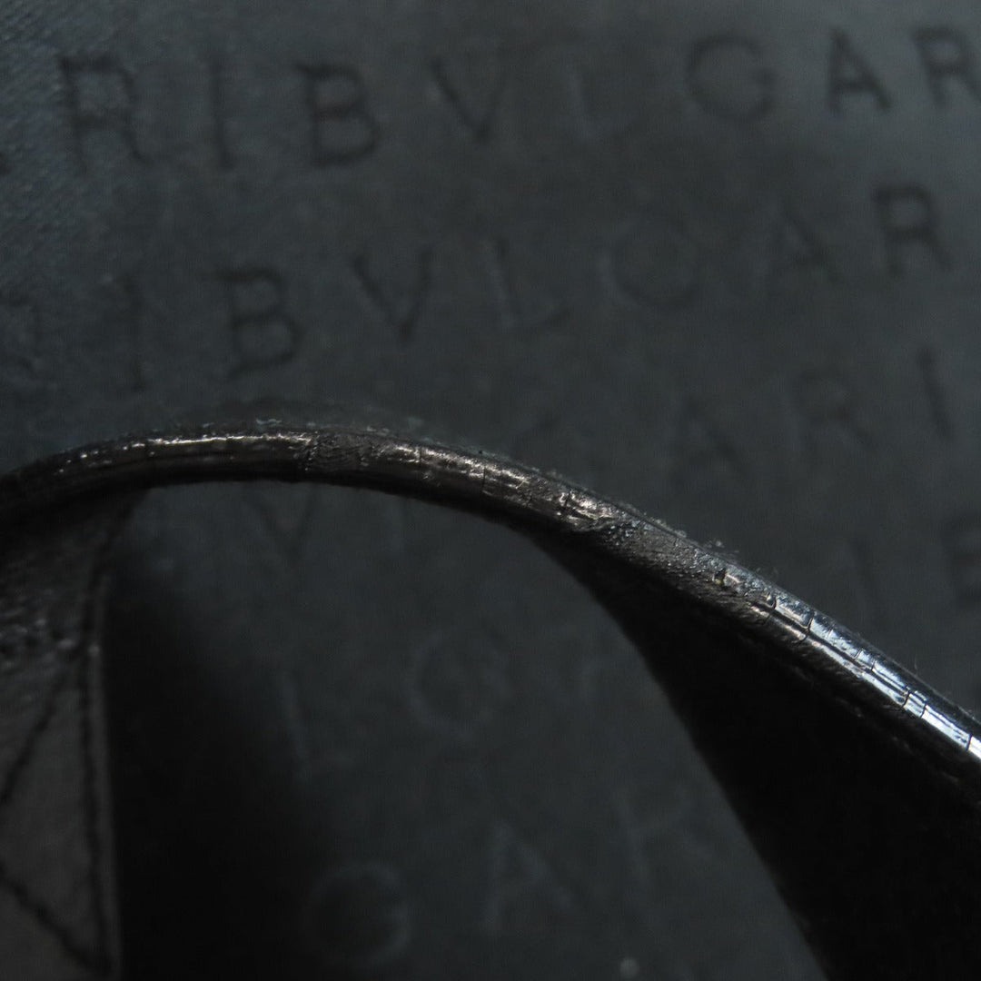 BVLGARI Tote Bag canvas black Logo mania