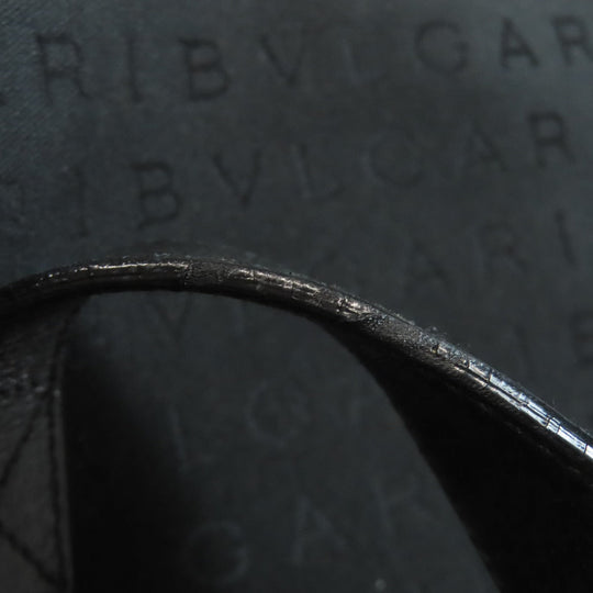 BVLGARI Tote Bag canvas black Logo mania