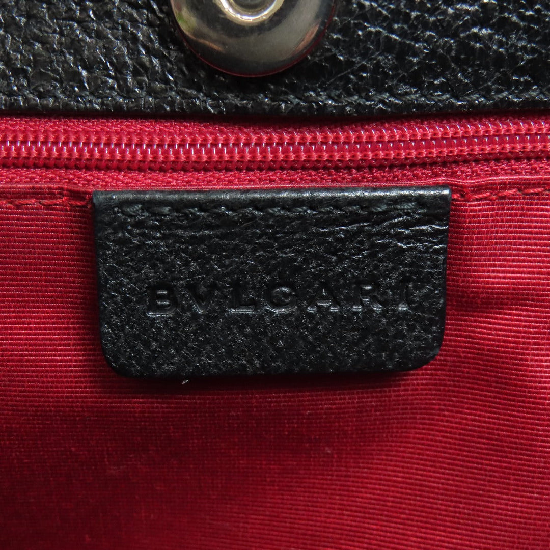BVLGARI Tote Bag canvas black Logo mania
