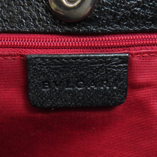 BVLGARI Tote Bag canvas black Logo mania