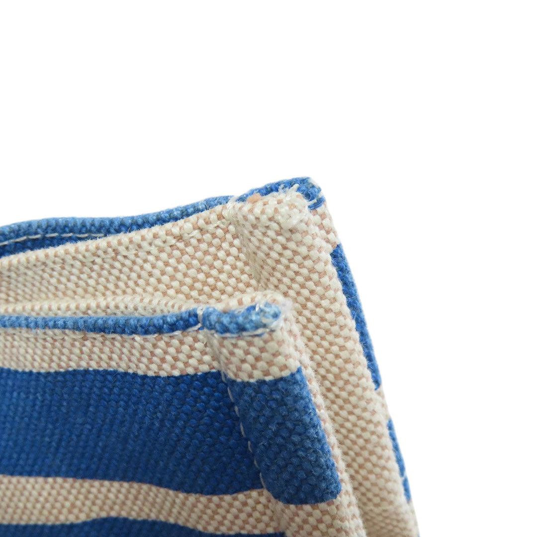 HERMES Tote Bag canvas blue Bayadere Tote