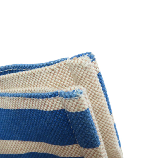 HERMES Tote Bag canvas blue Bayadere Tote