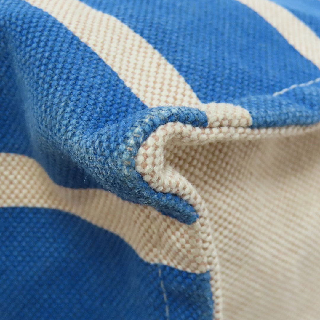 HERMES Tote Bag canvas blue Bayadere Tote