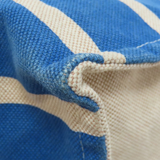 HERMES Tote Bag canvas blue Bayadere Tote