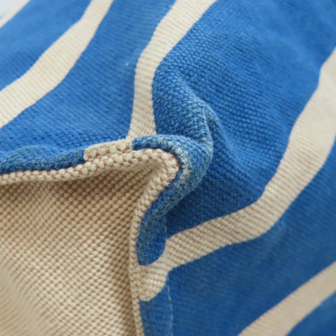 HERMES Tote Bag canvas blue Bayadere Tote